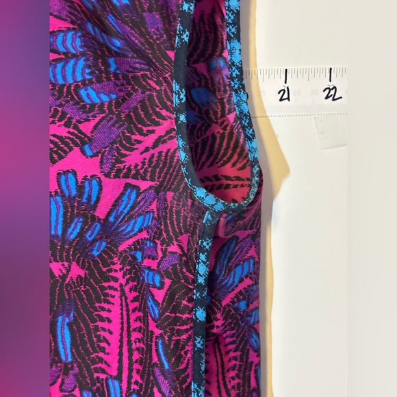 JCrew Abstract silk Pink and Blue Women's Top size 10 - Picture 6 of 6